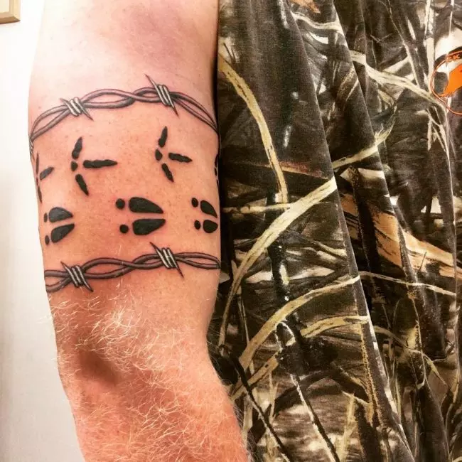 Deer track tattoo