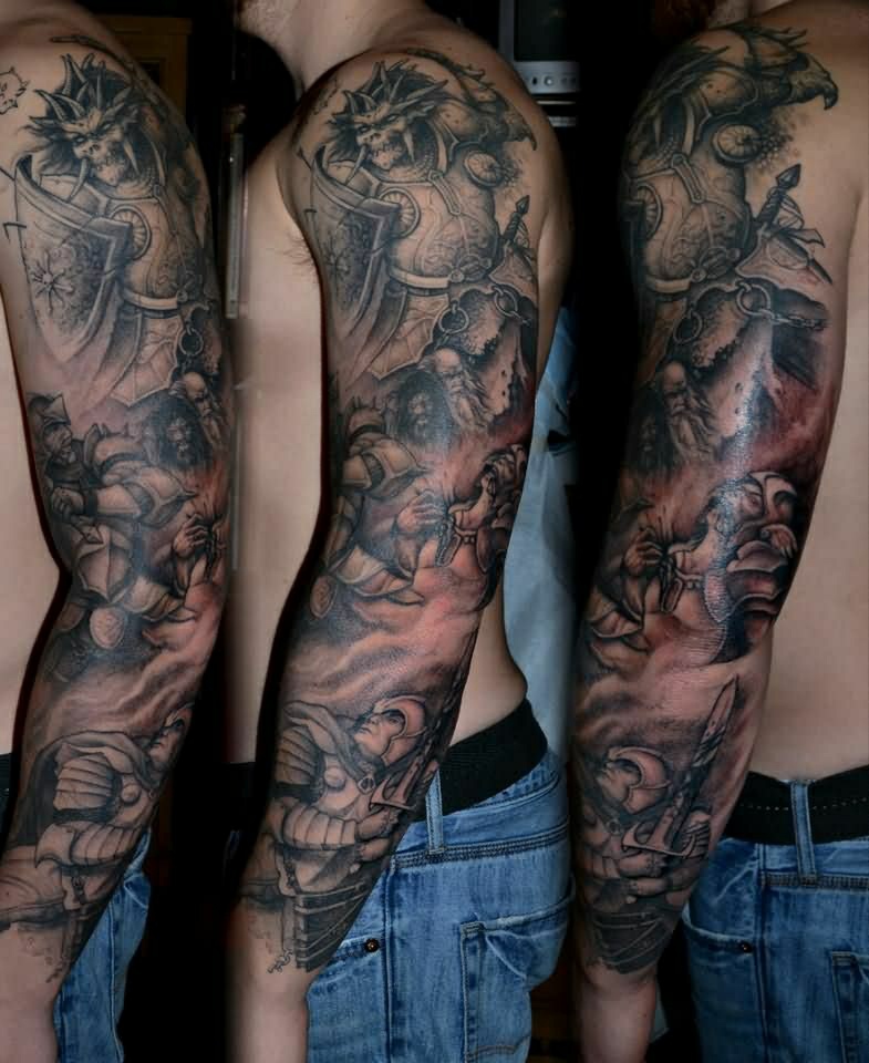 Demon tattoo sleeve