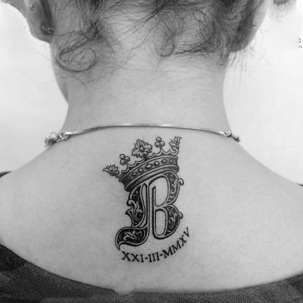 Letter b tattoo