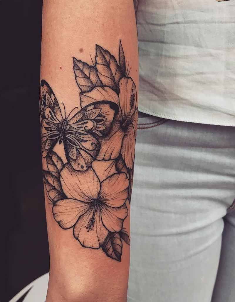 arm butterfly tattoo designs