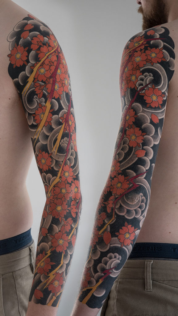 Japanese style tattoo sleeve