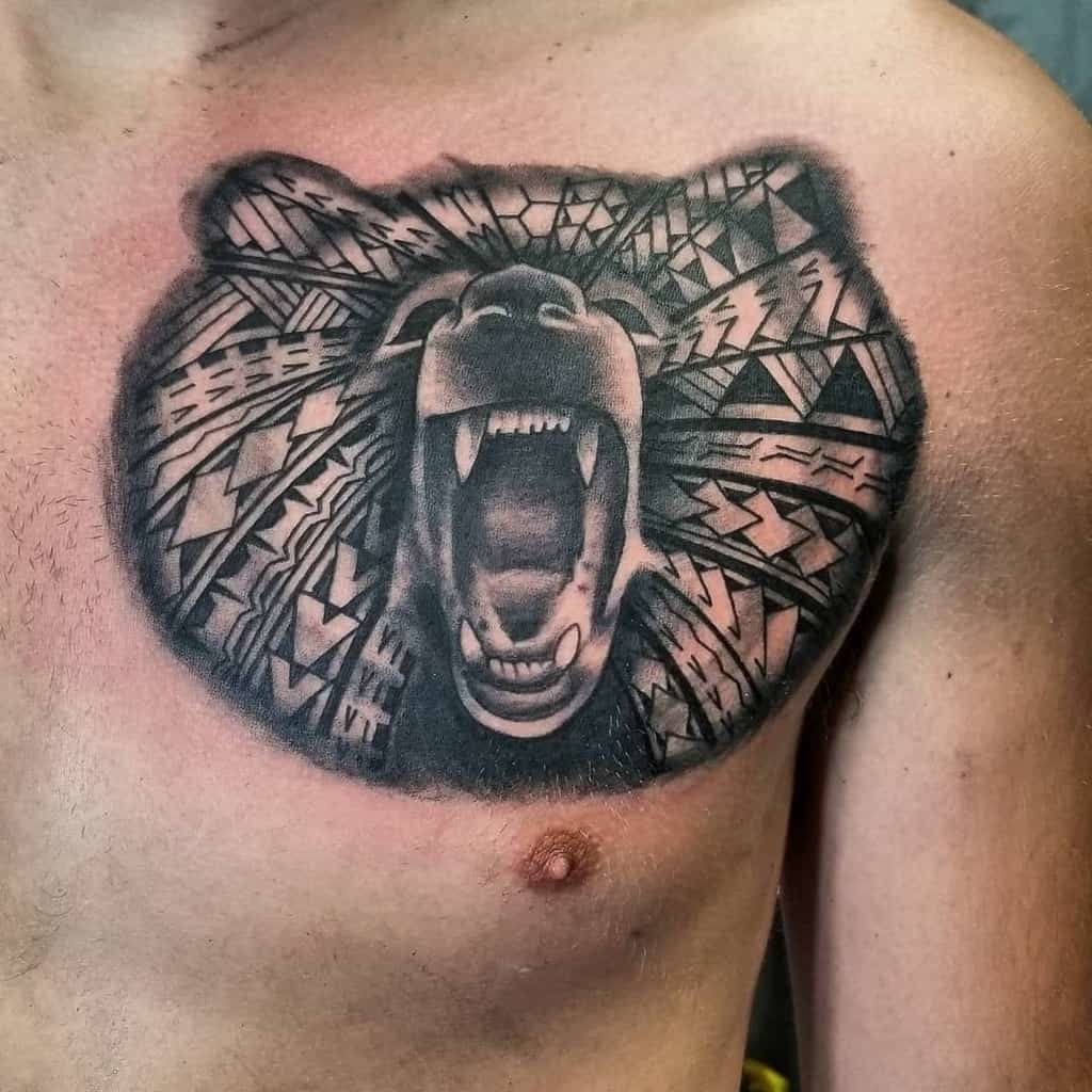 bear chest tattoo