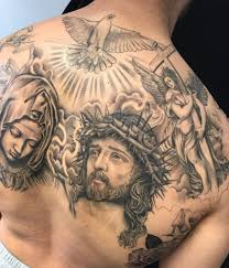 jesus back tattoo