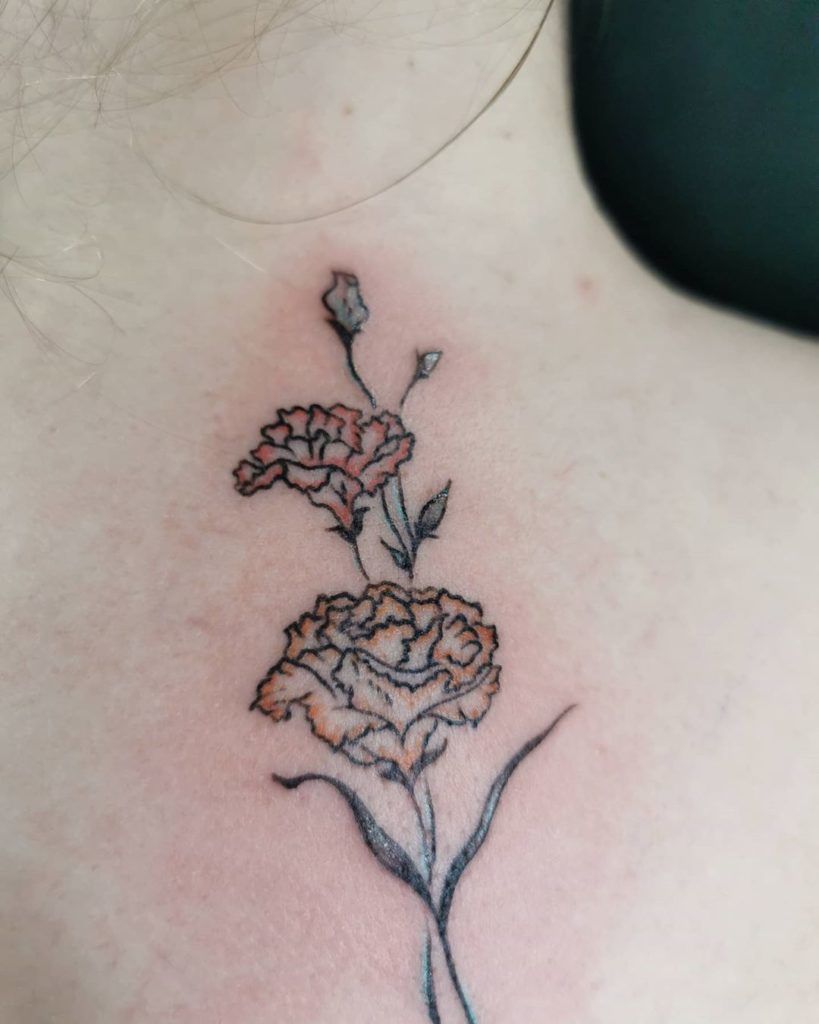 Carnation tattoo small