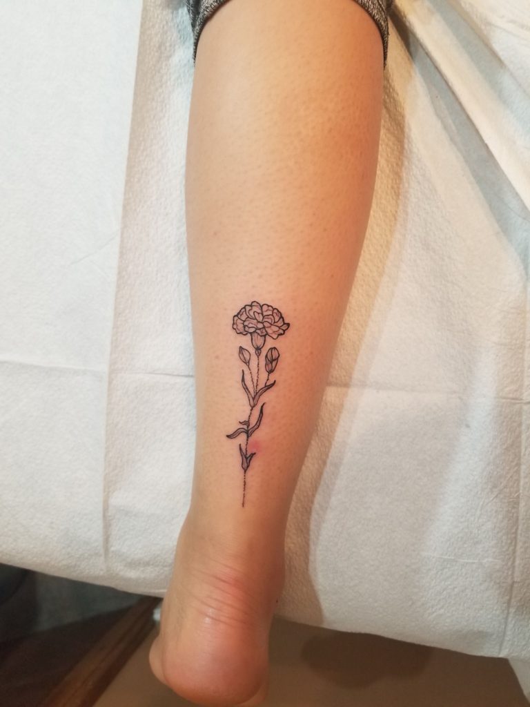 Carnation tattoo small