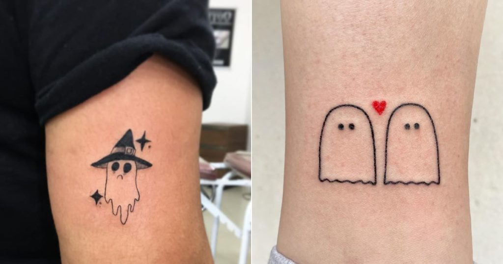 Simple ghost tattoo 