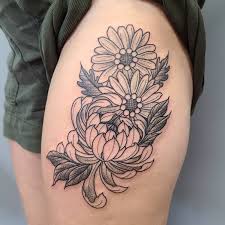 dahlia flower tattoo
