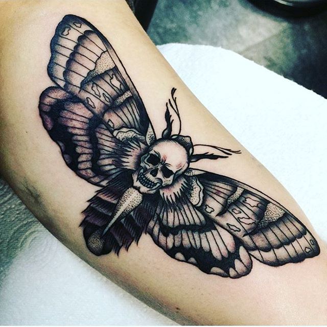 death head moth tattoo