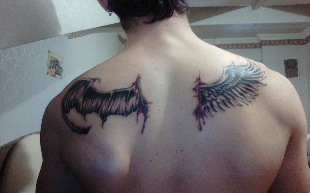 devil wings tattoo