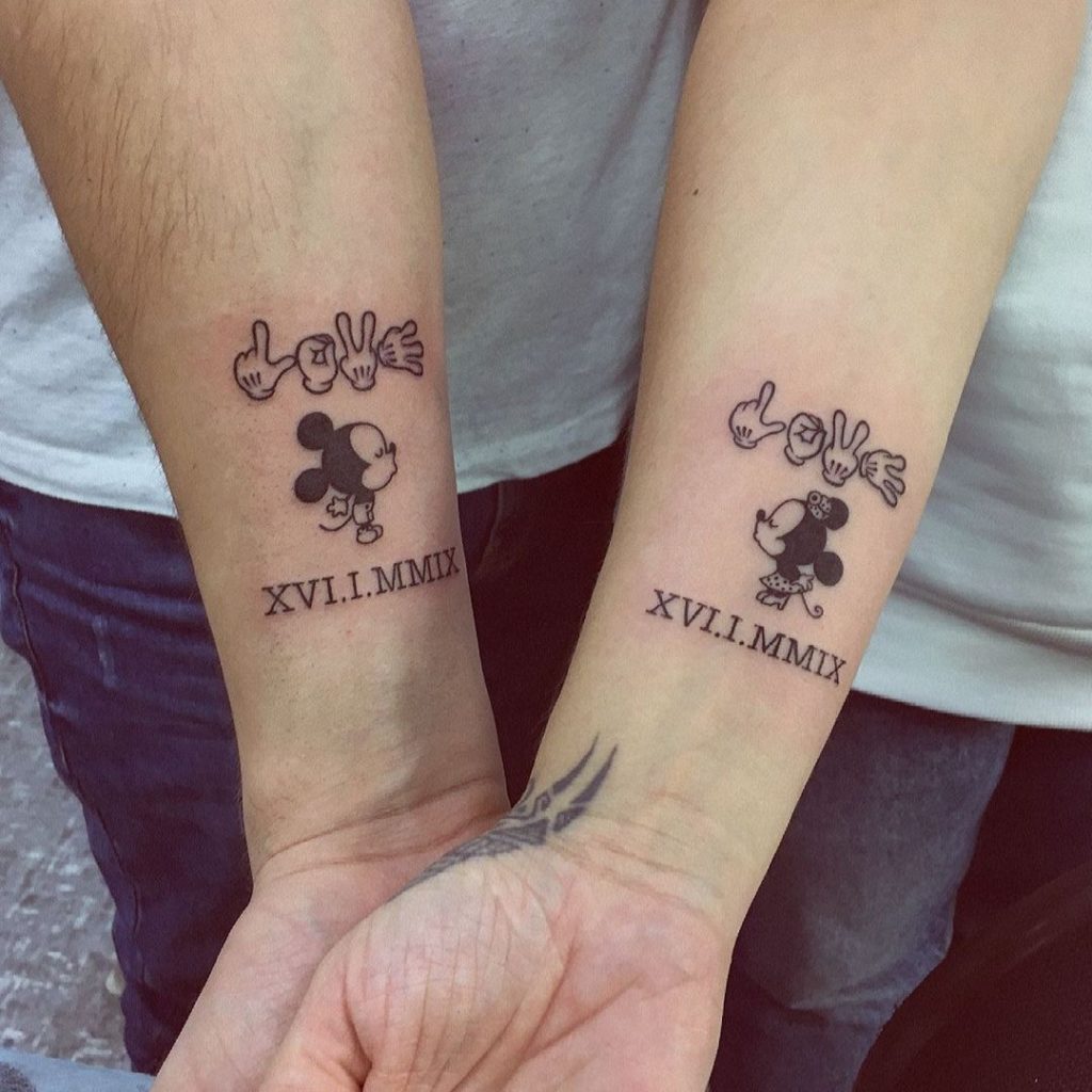 disney couple tattoos