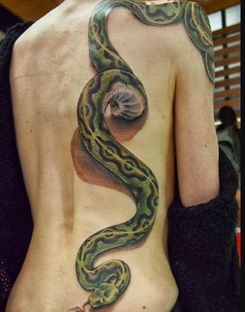 pathon snake tattoo 