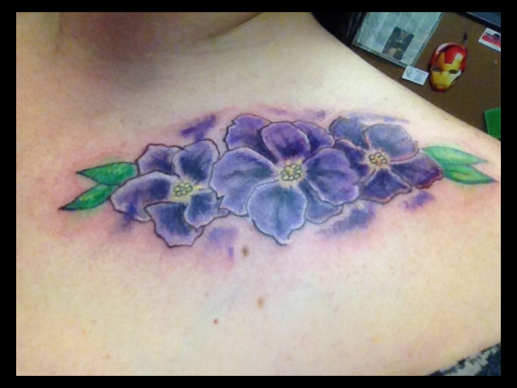 African violet tattoo
