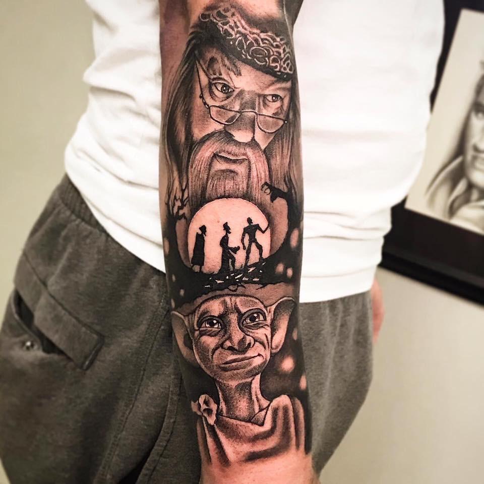 harry potter tattoo sleeve