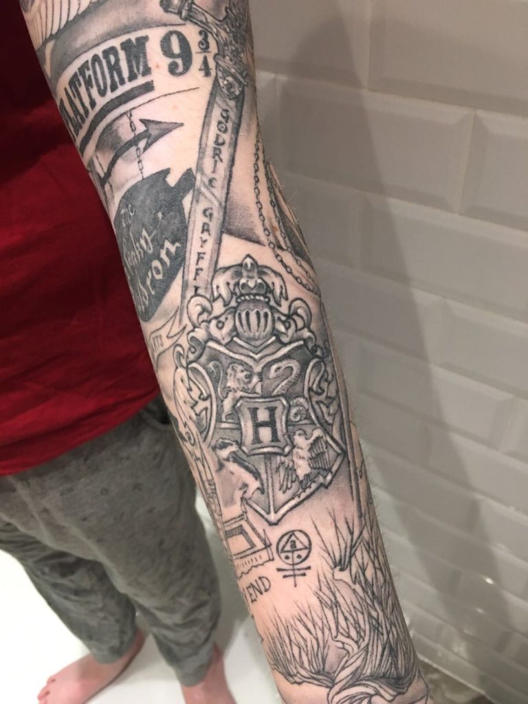 harry potter tattoo sleeve