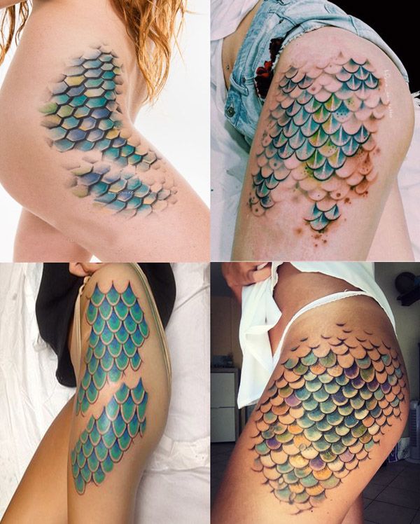 mermaid scale tattoo