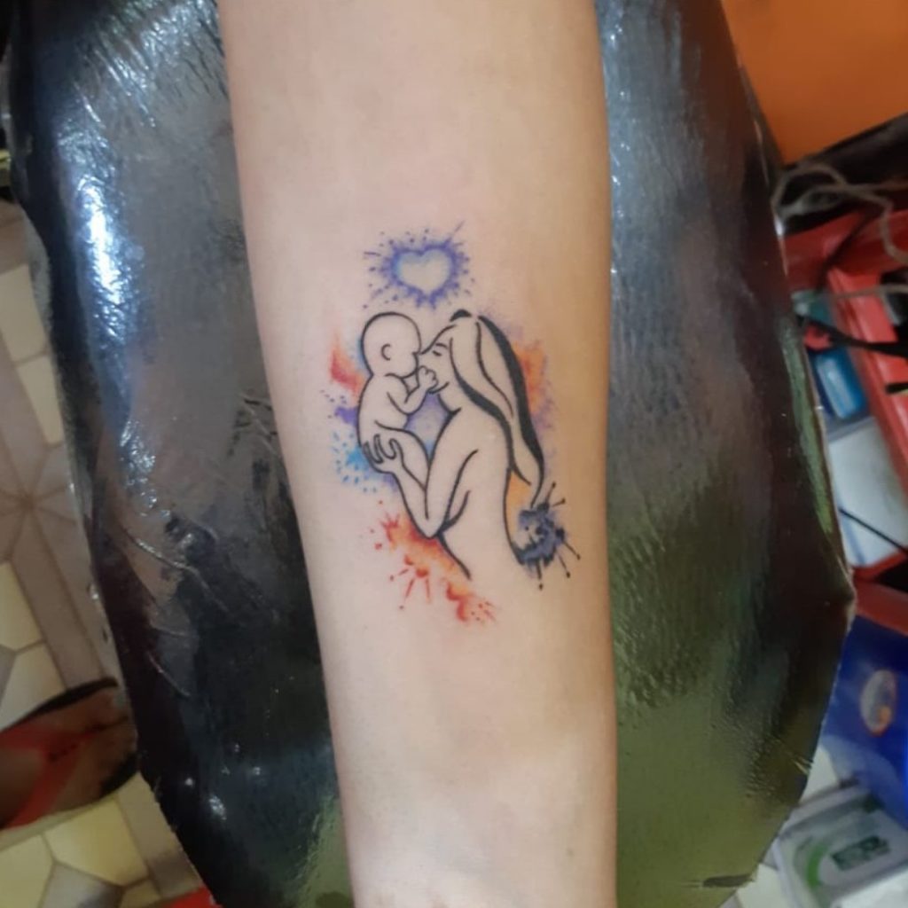 mom and baby tattoo