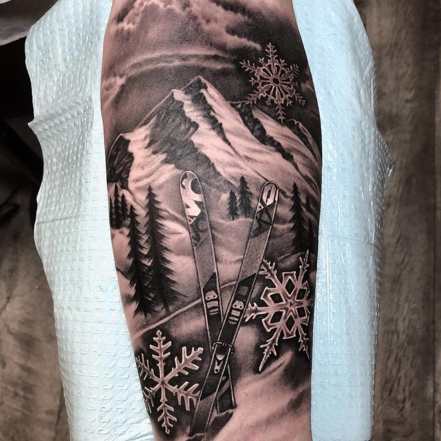 ski tattoo