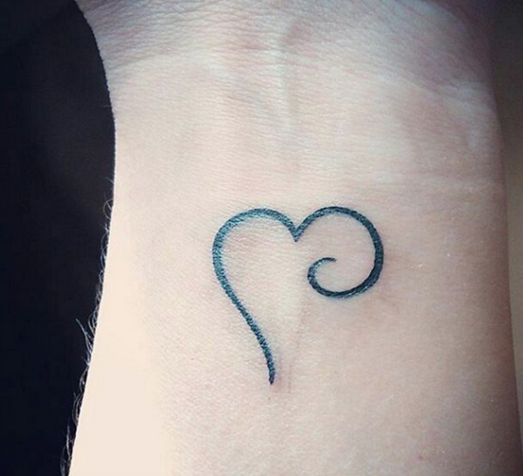Open heart tattoo 
