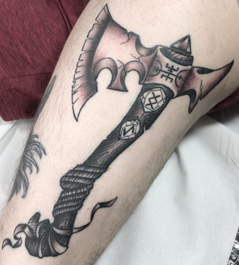 viking axe tattoo