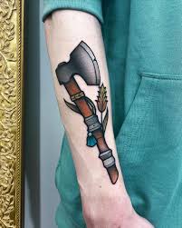 viking axe tattoo