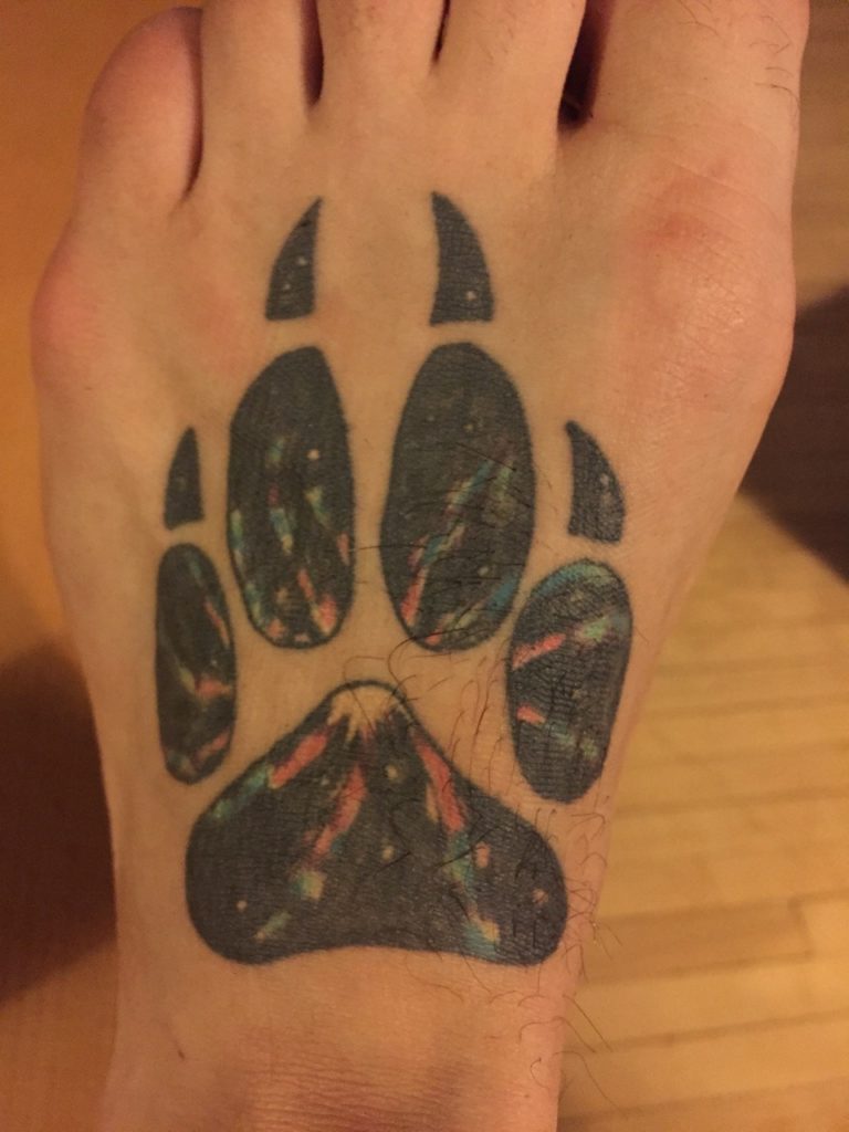 wolf paw tattoo