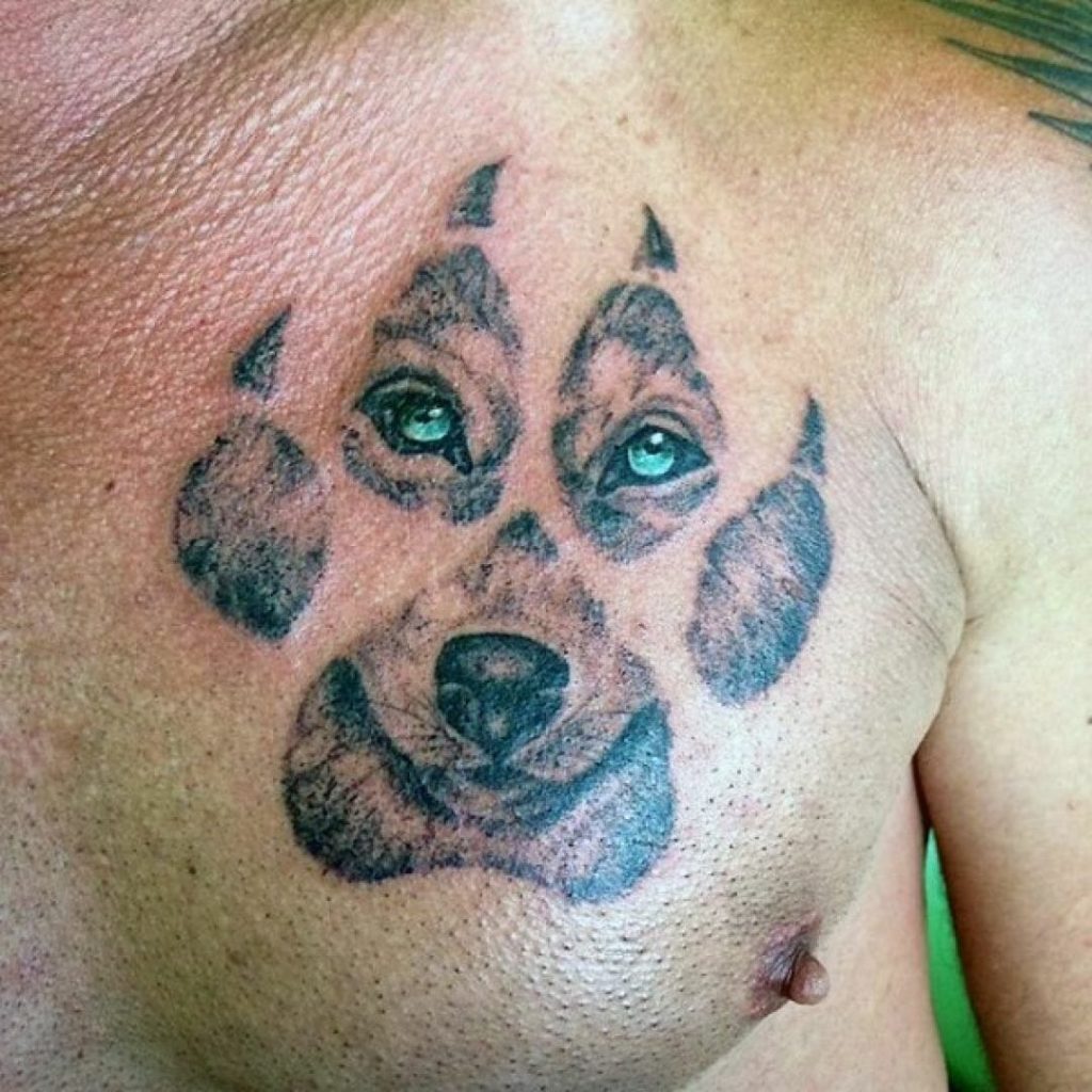 wolf paw tattoo